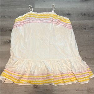 Target Lisa Marie Fernandez Linen Blend  Dress with Yellow and Pink‎ Accents 3X